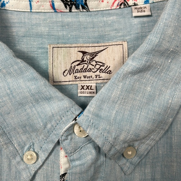 Madda Fella Linen Long Sleeve Linen Shirt size XXL- gently used - Picture 3 of 14